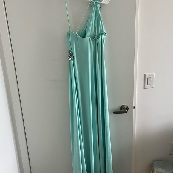 Aqua Jeweled Gown - Picture 9 of 12